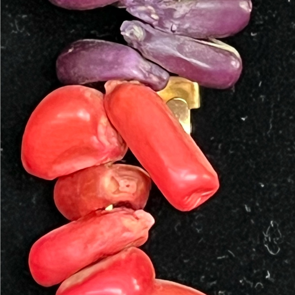 American Native Colorful Corn Beaded Necklaces Set of 2 37” leather strap - Picture 12 of 16